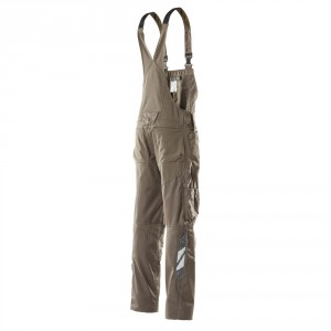 Overalls with elastic inserts and knee pockets dark anthracite , dimensions 76С46 - 90С62