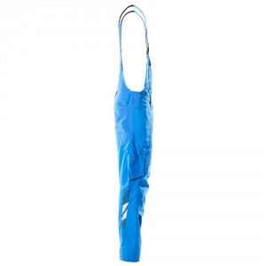 Overalls with elastic inserts and knee pockets azure blue , dimensions 76С46 - 90С62