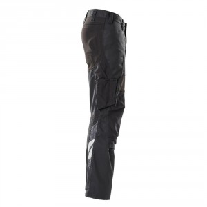 Pants with elastic inserts and knee pockets black , dimensions 76С46 - 90С62