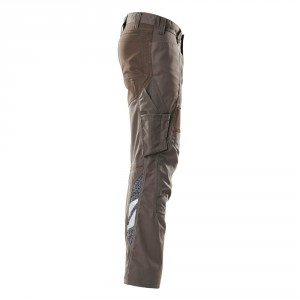 Панталон с еластични вложки и  джобове за наколенки тъмен антрацит , размери 76С46 - 90С62