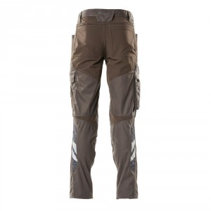 Панталон с еластични вложки и  джобове за наколенки тъмен антрацит , размери 76С46 - 90С62