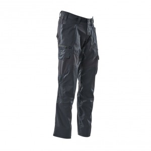 Pants with elastic inserts and thigh pockets dark blue, dimensions 76С46 - 90С62
