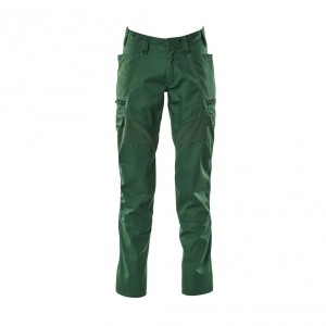 Панталон с еластични вложки и бедрени джобове зелен , размери 76С46 - 90С62