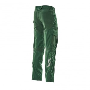 Pants with elastic inserts and thigh pockets green , dimensions 76С46 - 90С62