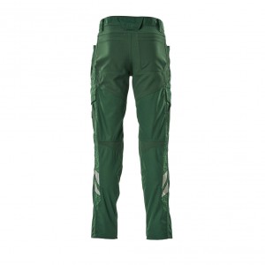Pants with elastic inserts and thigh pockets green , dimensions 76С46 - 90С62