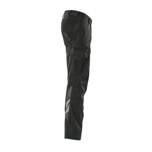 Pants with elastic inserts and thigh pockets black , dimensions 76С46 - 90С62