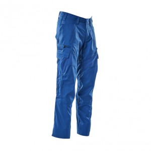 Pants with elastic inserts and thigh pockets azure blue , dimensions 76С46 - 90С62