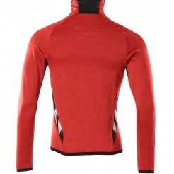 Fleece top with zipper red / black , dimensions XS-5XL