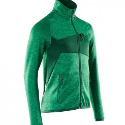 Fleece top with zipper grass green / green , dimensions XS-5XL