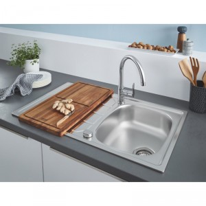 Kitchen sink K200, 500 x 860 mm. and BauEdge faucet