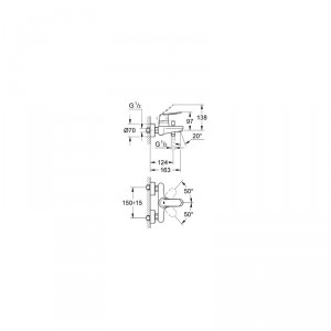 Single lever shower / bath mixer Eurosmart Cosmopolitan 32831000