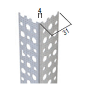  Galvanized angle for plasterboard 31x31 mm, 3.0 m