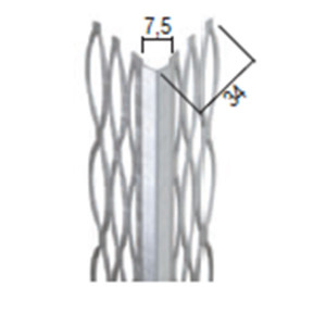 Galvanized corner for plaster 34x34 mm, 2.6 m