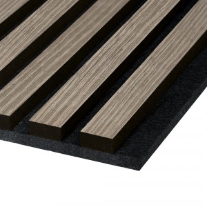 Acoustic panel BASIC 22 x 605 x 2440 mm, Gray oak
