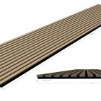 Acoustic panel Quanti 18х520x2440 mm , ash