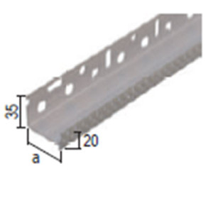  Aluminum base profile for thermal insulation 50 mm, 2.5 m.