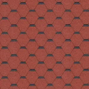 Битумни керемиди SBS Yoga Hexagonal , червена