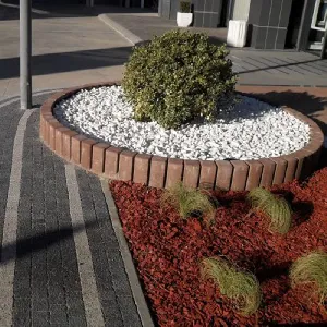 Mini palisade border Klassik 11.5x11.5x35 cm, brown