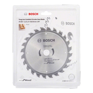 Диск за циркуляр Bosch 2608644373 , ECO WOOD , 160x2.2/1.4x20 24T