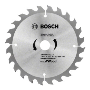 Circular saw blade Bosch 2608644373 , ECO WOOD , 160x2.2/1.4x20 24T