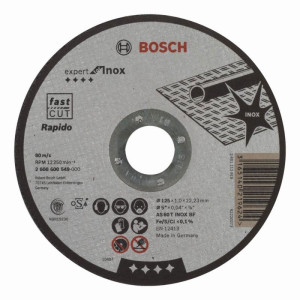Диск за метал Bosch  2608600549 , Expert for Inox Rapido Ф125х1 мм.