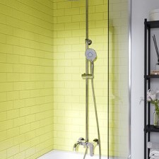 Shower set with hand shower and faucet Algeo, with a spout