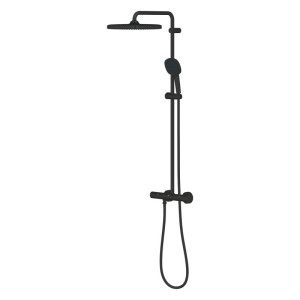 Shower system with thermostat Tempesta Cube 250, black mat