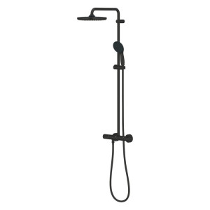 Shower system with thermostat Tempesta System 250, black mat