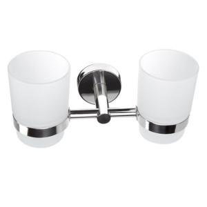 Double toothbrush holder with cups UNO