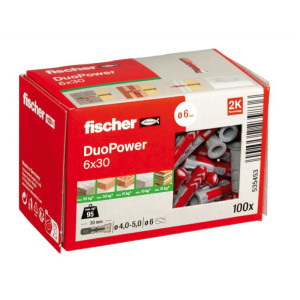 Universal dowel DUOPOWER 6x30, 100 pcs.