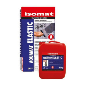 Elastic two-component waterproofing Aquamat Elastic , grey , 35 кг.