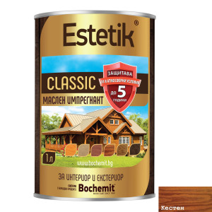 Импрегнант на маслена основа Bоchemit Estetik , цвят Кестен , 1 л.