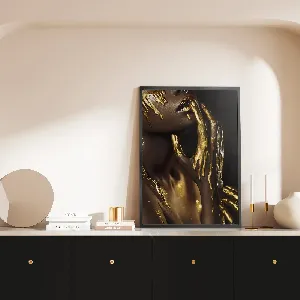 Картина PS018 Gold Drip , 50x70 см.