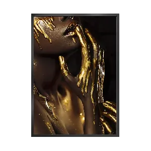 Картина PS018 Gold Drip , 50x70 см.