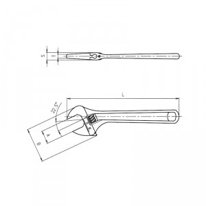 Ключ раздвижен WURTH 0-24 мм ,  L - 200 мм