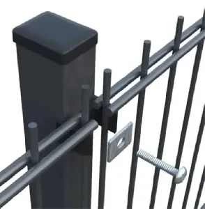 Pole fenced with a plank 2D 60/40 мм. , H 145 см. , RAL7016