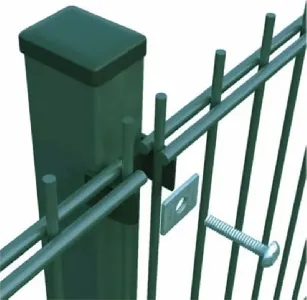 Pole fenced with a plank 2D 60/40 мм. , H 165 см. , RAL6005