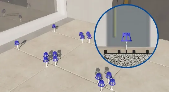 Комплект нивелираща планка TER09-4350 , за плочи във външни пространства