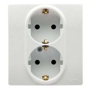 Socket double Shuko Legrand NILOE 764544 , 16A, with child protection