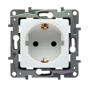 Socket Shuko Legrand NILOE 764539 , 16A, white