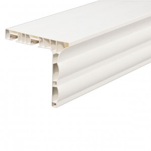  PVC two-channel cornice with front, 2 m.