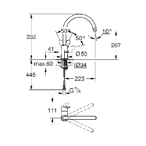 Кухненски смесител Bau Edge 31367000