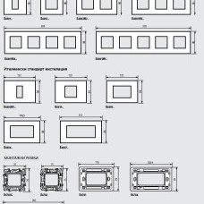 Bearing frame Legrand BTICINO Classia R4702, 2 modules, screw assembly