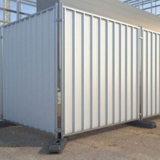  Solid mobile fence grey , 2x2.35 m, RAL 7016