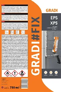 PU лепило за топлоизолационни плоскости GRADI#FIX  EPS/XPS , 750 мл