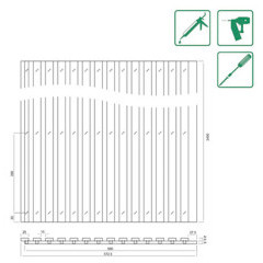 Acoustic panel FOFA015, 572.5x19x2400 mm. , White