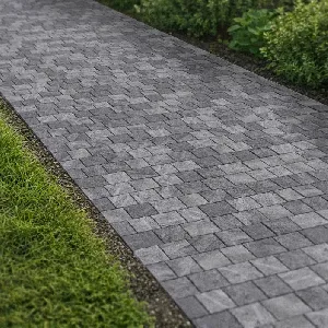 Паваж сегментен STELLO , 5 размера комплект , черно-бял меланж