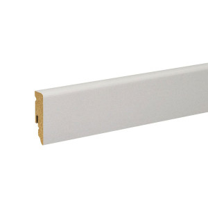 MDF skirting board FU062L1-552181, 58 mm. , 2.4 m., Aluminum 9006