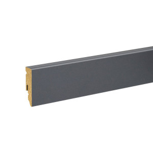 MDF skirting board FU062L1-552176 , 58 mm. , 2.4 m., Anthracite 7016