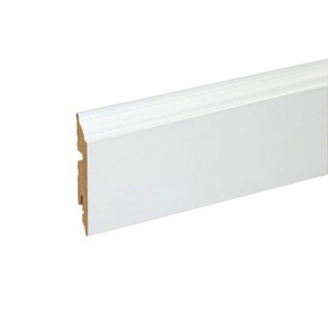 MDF skirting board FU082L1 , 82 mm. , 2.4 m. , white